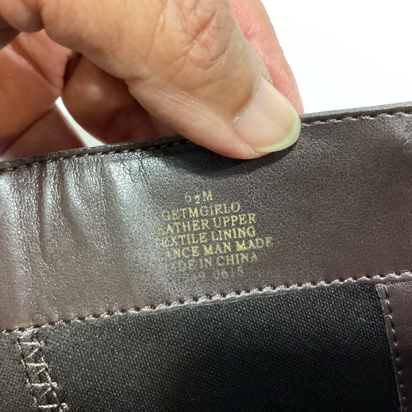 NINE WEST BROWN LEATHER / SUEDE KNEE HIGH BOOTS SZ 6.5 EUC $149 - Picture 7 of 12